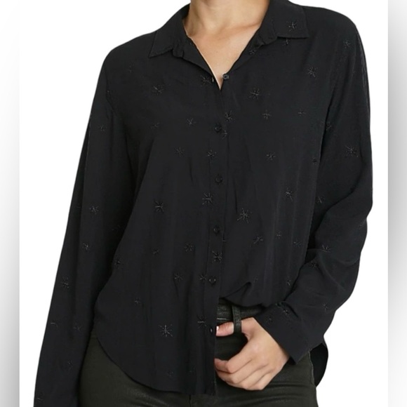 REVOLVE Tops - Pistola Evie Button Down w/Embroidered Stars - NWT